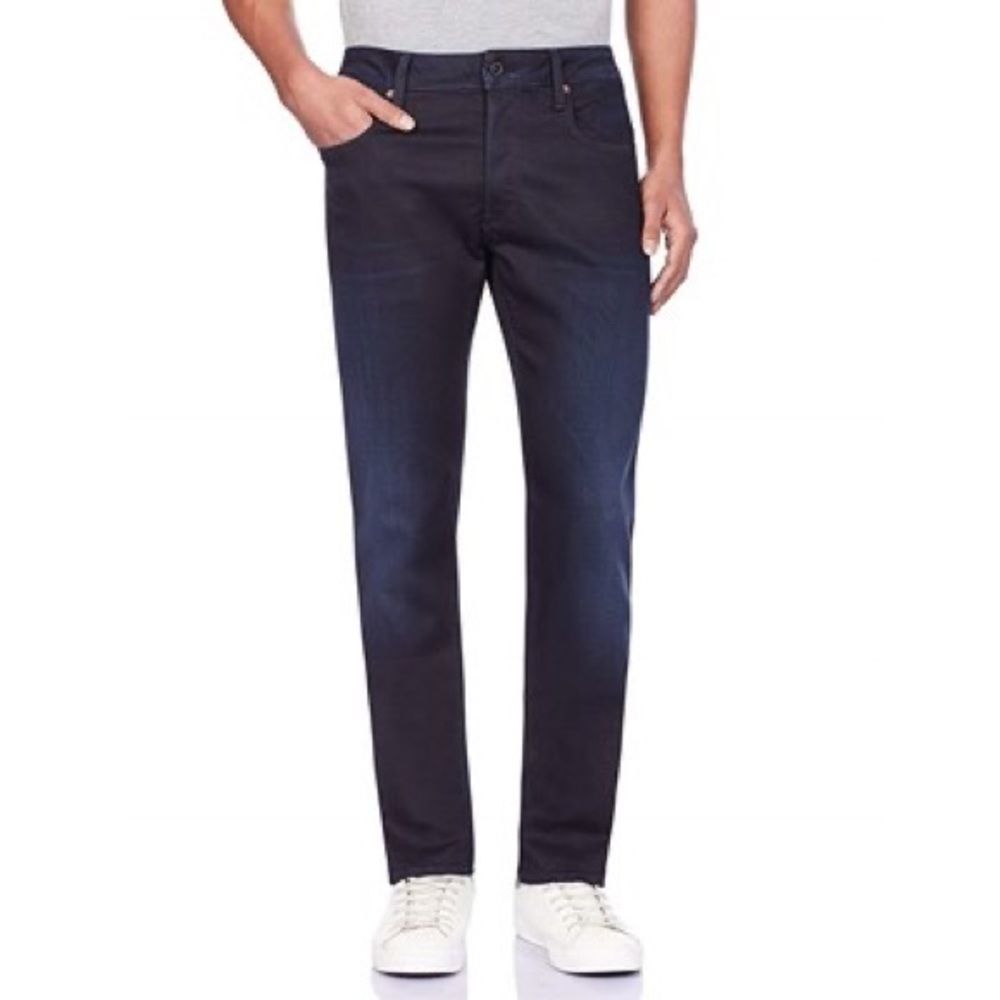 G Star Raw Dexter low tapered dark denim button up jeans